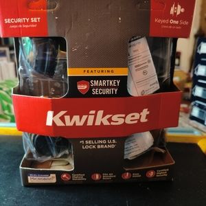 Exterior Entry Door Knob and Single Cylinder Deadbolt Combo Pack Featuring Smart